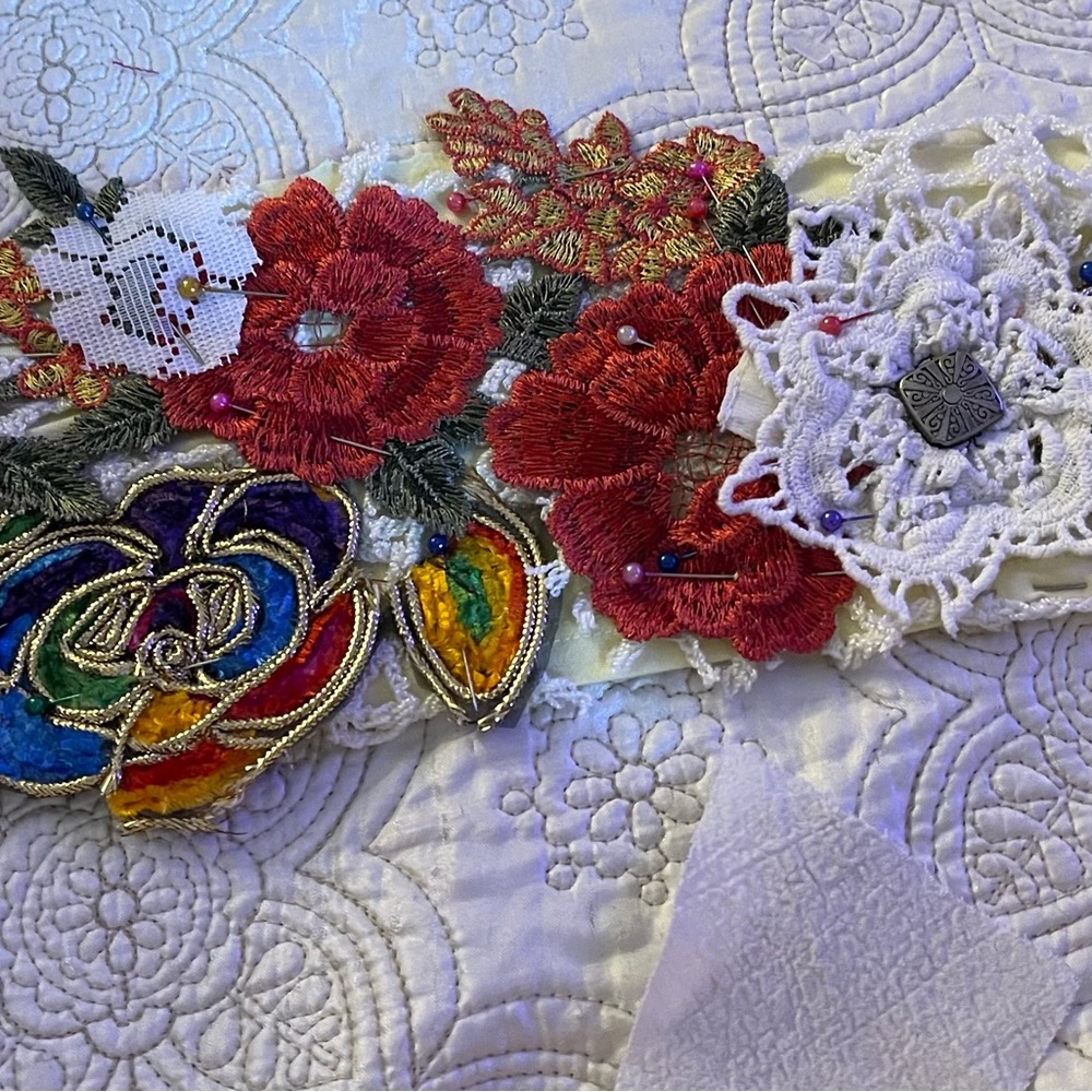 Boho gypsy belts and headbands unique handmade upcycled materials - Picture 5 of 5